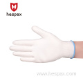 Hespax ESD Safety Glove PU White Work Gloves